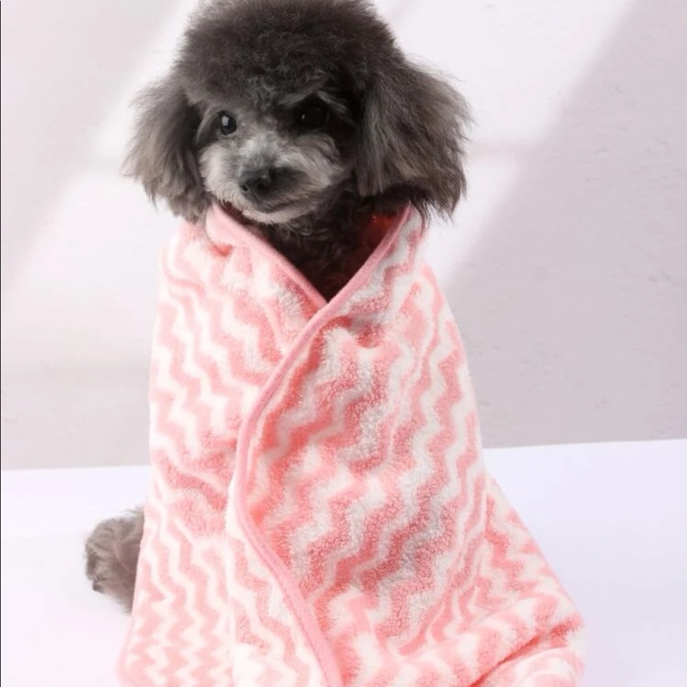 Wave Print Pet Towel 🐩
